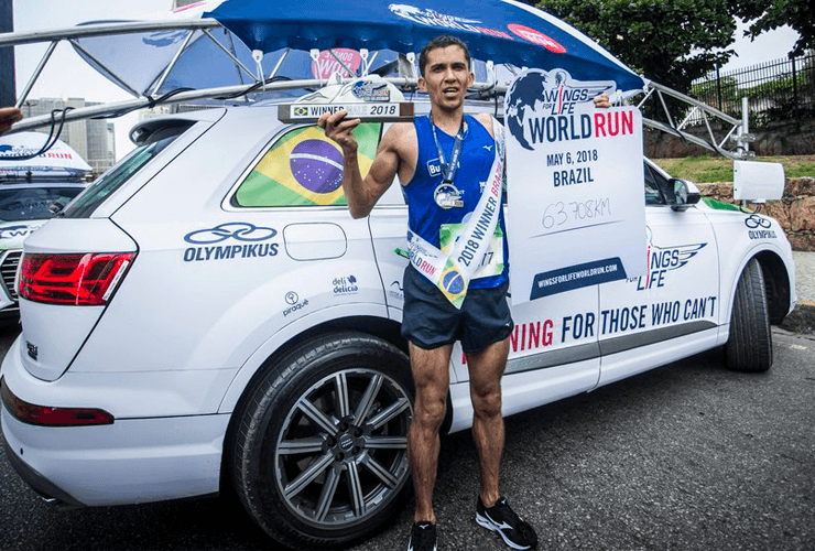 Maringaense é campeão de “Wings for Life Run” no Rio de Janeiro